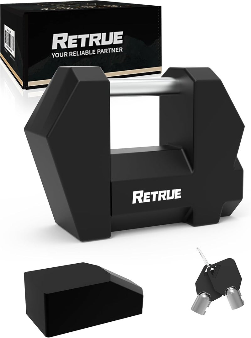 RETRUE Cyber Lock™ Heavy Duty Trailer Coupler Lock, Upgraded Trailer Lock with Extra Wide 1.2" Span & 1/4" Diameter, Anti-Theft Tongue Locks for RVs, Boats,Trucks –Tow Hitch Security Accessory-Black - Image 1